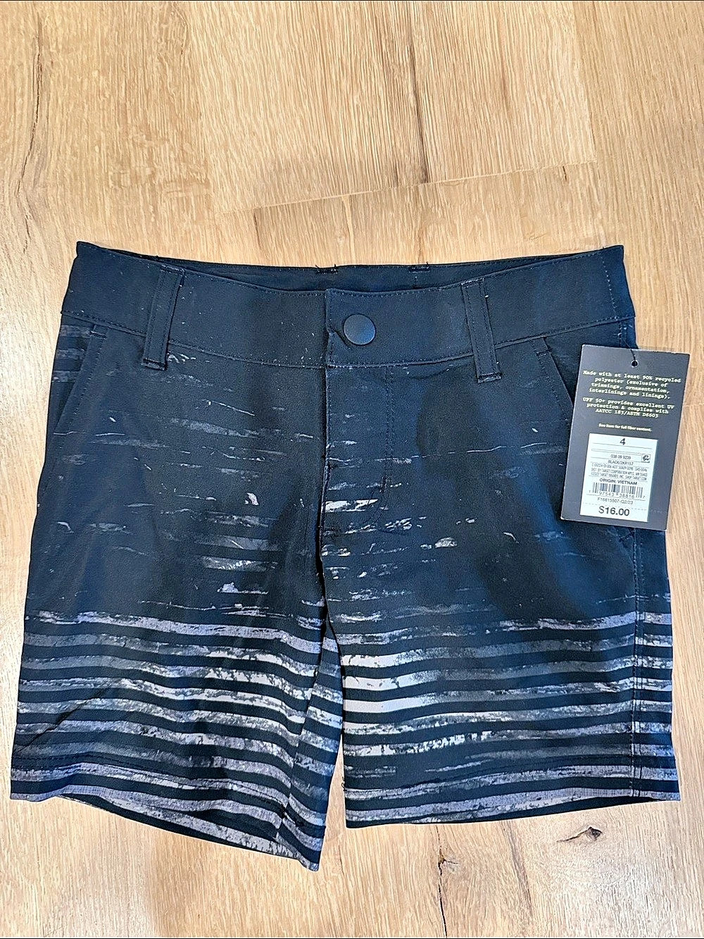 Art Class Black RKR157 Striped Shorts in Black & White Size 4 NWT never worn